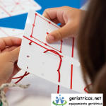 ejercicio de cosido para geriatricos