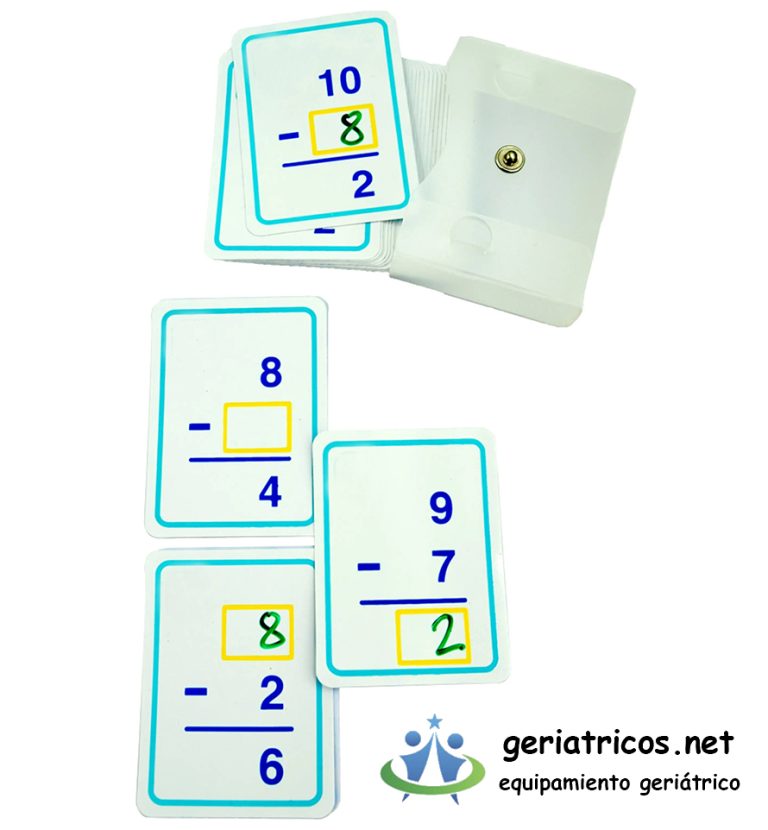 tarjetas para ejercitar las restas