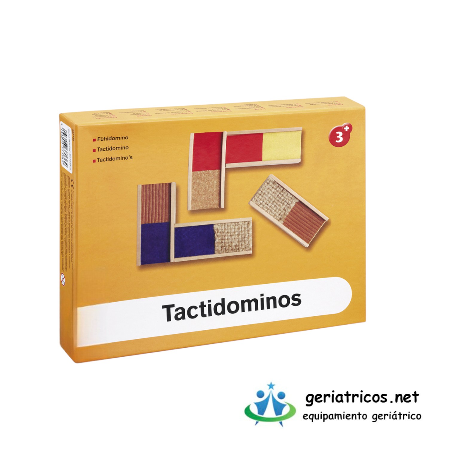 Dominó Sensorial de Madera – Juego Táctil con 24 Fichas y 8 Texturas Diferentes