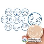 Sellos de emociones para actividades terapeuticas en centros de dia y geriatricos