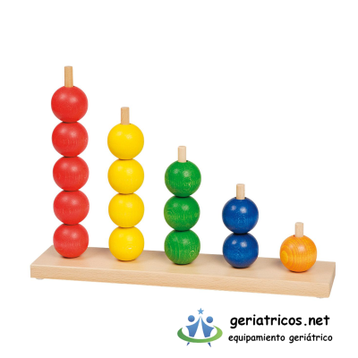 bolas de colores apilables