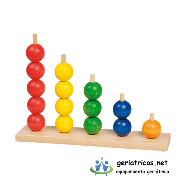 bolas de colores apilables