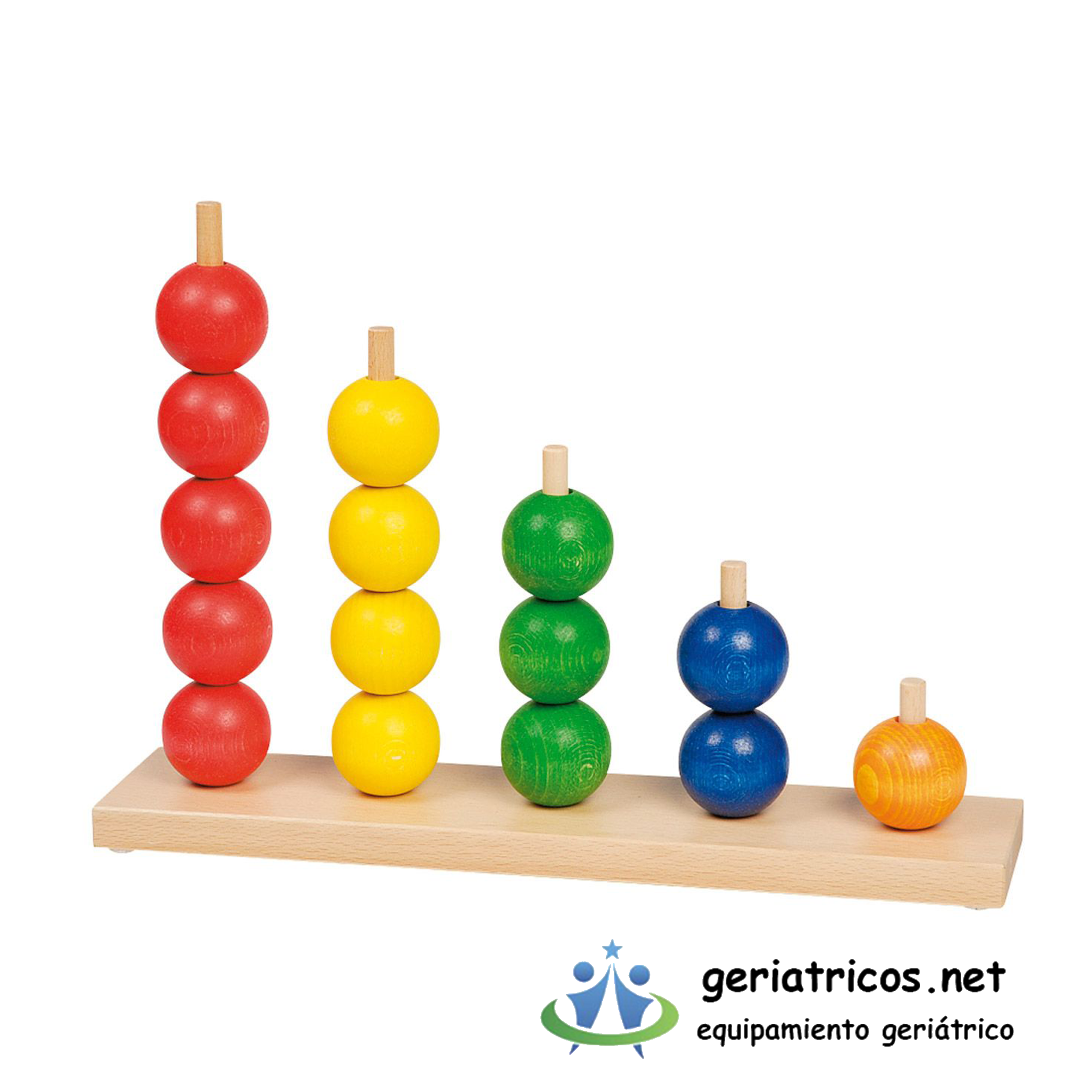 bolas de colores apilables