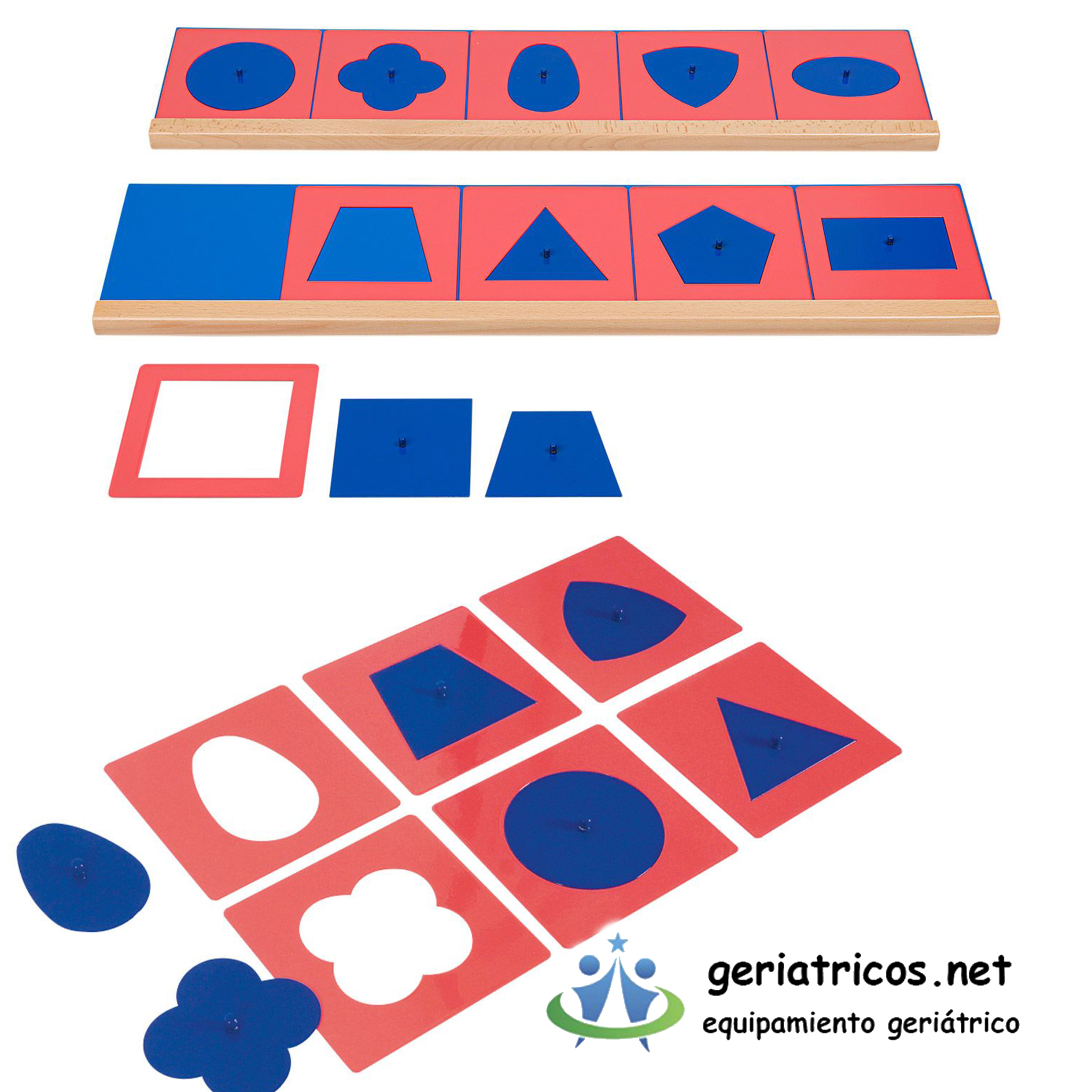 figuras geometricas con agarre para centros de dia y geriatricos