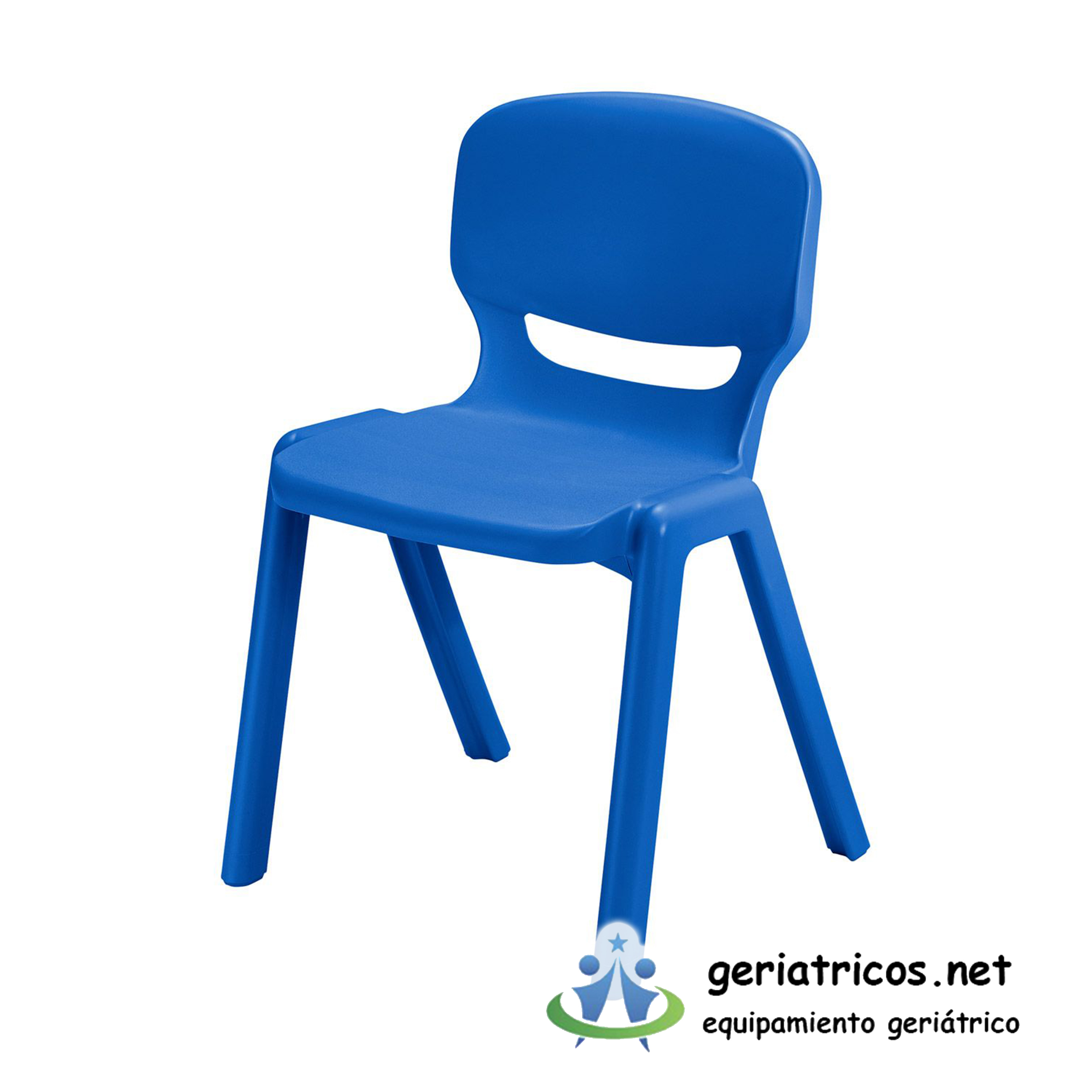 silla azul para centros de dia y geriatricos
