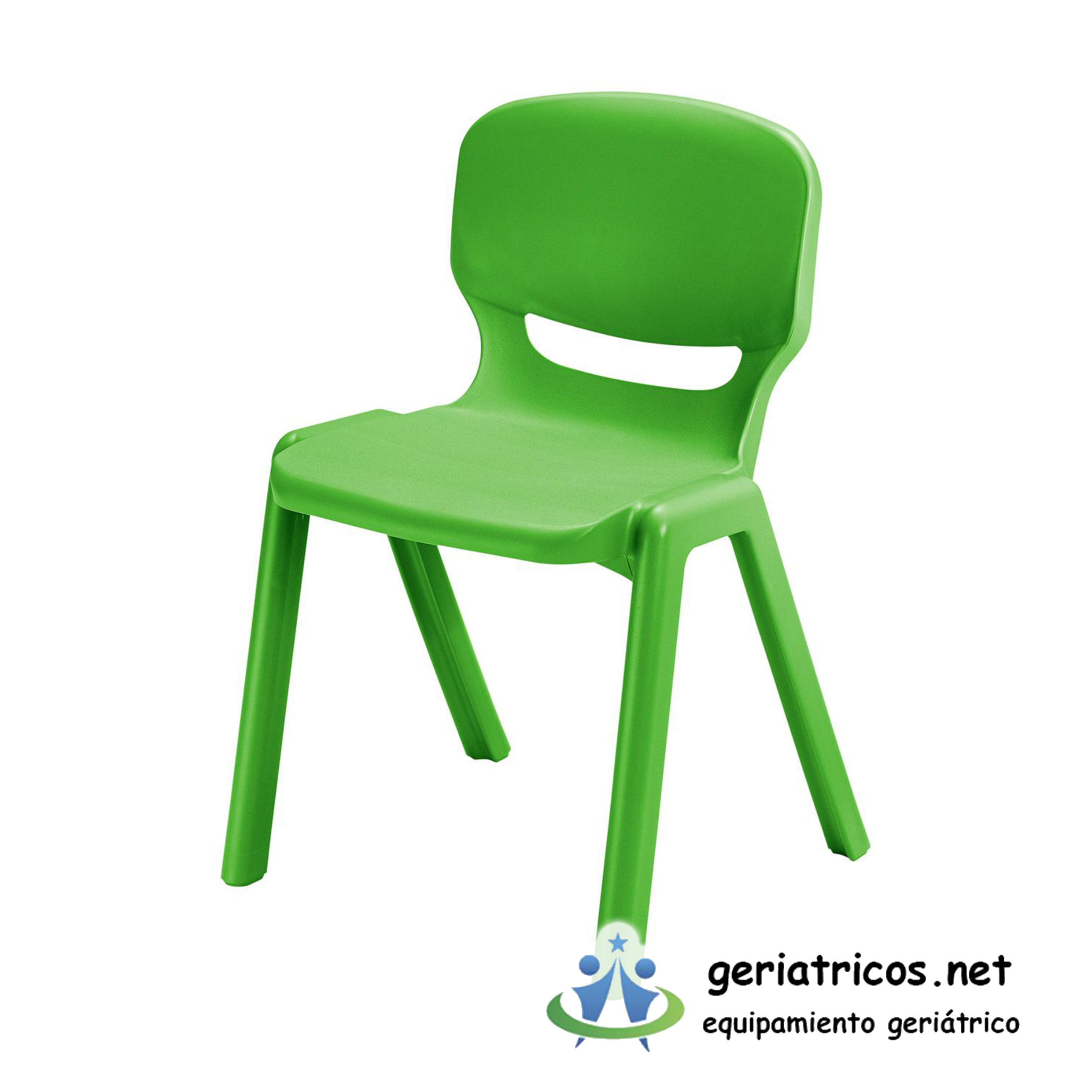 silla verde para centros de dia y geriatricos